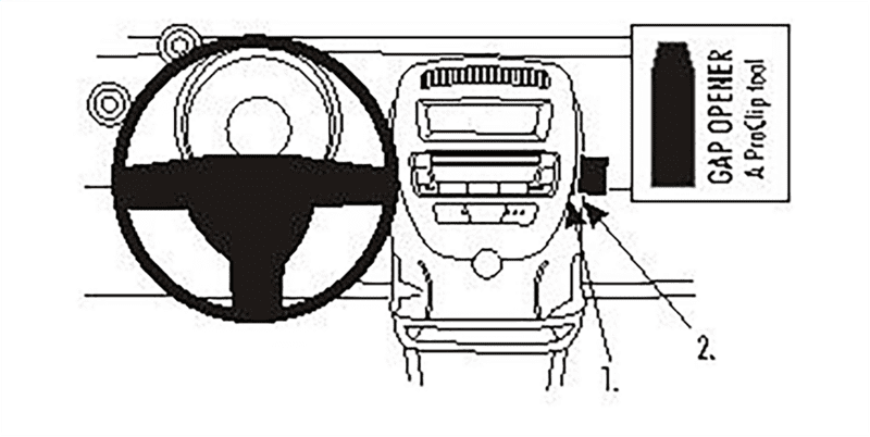 Brodit ProClip Citroen C1/Peugeot 107/Toyota Aygo Bj. 06-