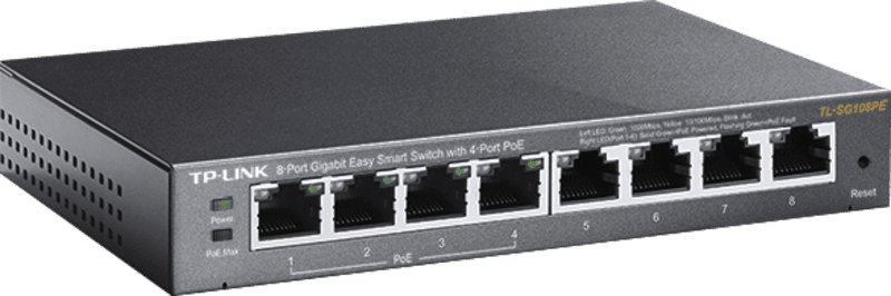 TP-Link TL-SG108PE 8-Port Gigabit Easy Smart Switch 4xPoE+