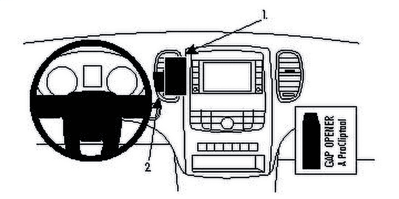 Brodit ProClip Dodge Durango 2WD/4WD Bj. 11-20 USA