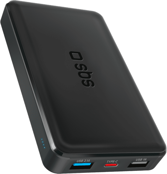 SBS Powerbank 10.000mAh 2xUSB 2,1A schwarz SBS Powerbank 10.000mAh 2xUSB 2,1A schwarz