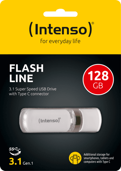 Intenso USB-Drive 3.1 Flash Line USB-Stick Typ C 128GB