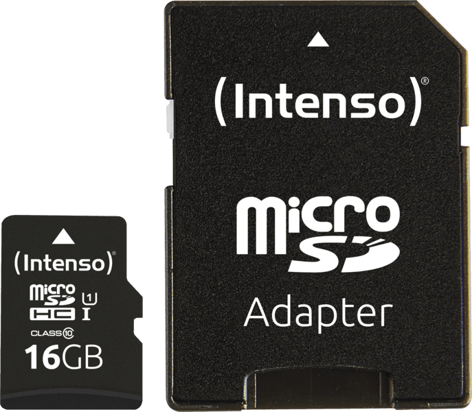 Intenso microSD-Card Class10 UHS-I 16GB Speicherkarte