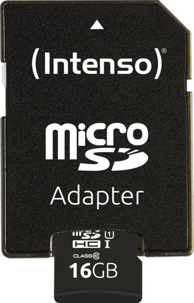 Intenso microSD-Card Class10 UHS-I 16GB Speicherkarte