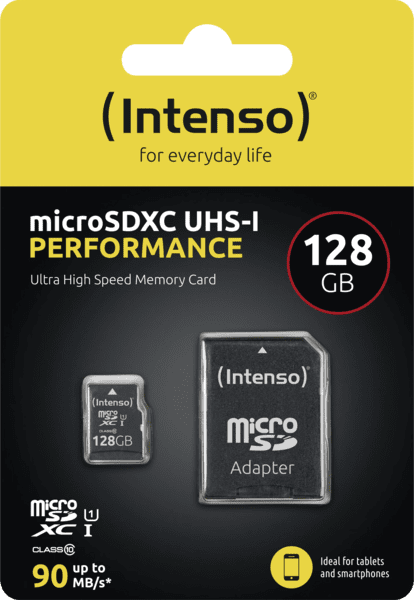 Intenso microSD-Card Class10 UHS-I 128GB Speicherkarte