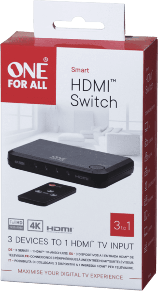 One for All Smart HDMI Switch 4K inkl. Fernbedienung