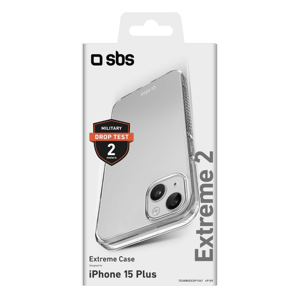 SBS Extreme 2 Cover iPhone 15 Plus transp.