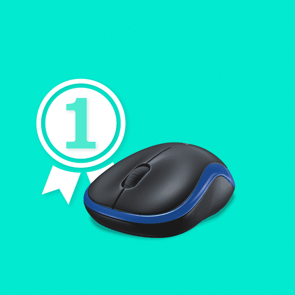 Logitech M185 kabellose Maus schwarz/blau