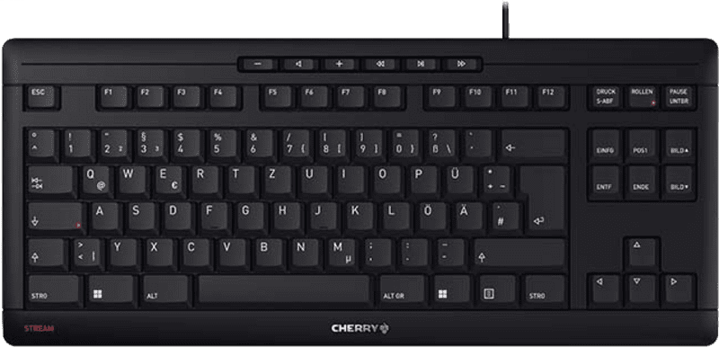 CHERRY STREAM Corded TKL Keyboard schwarz