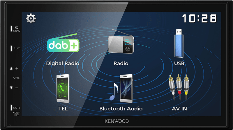 Kenwood DMX129DAB USB/BT/iPhone 6,8" Disp. 2-DIN kurz