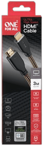 One for All 3,0m Ultra High Speed HDMI 2.1 Kabel zertifiziert