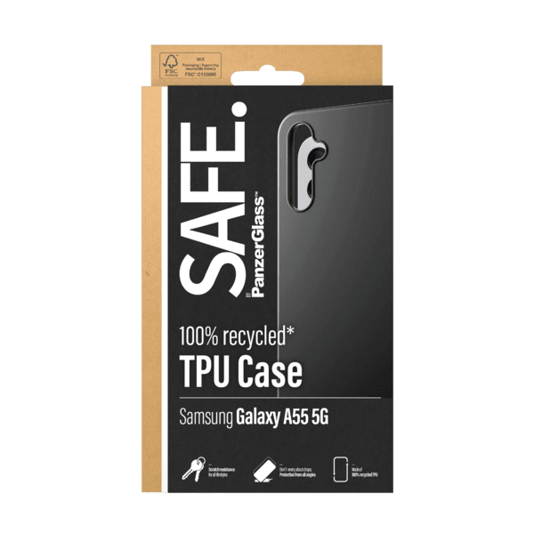 PanzerGlass SAFE. TPU Case Samsung Galaxy A55 5G schwarz