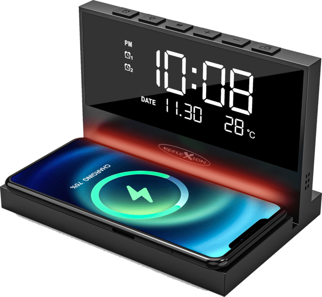 Reflexion ACW2188 Uhrenradio Wireless Charging