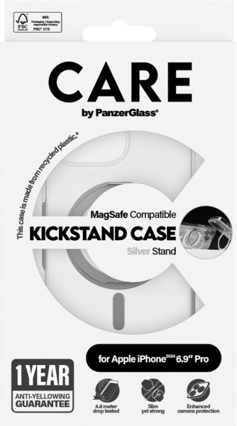 PanzerGlass CARE Feature Kickstand iPhone 16 Pro Max silbe