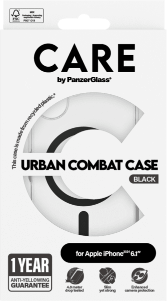 PanzerGlass CARE Flagship Colors iPhone 16 schwarz