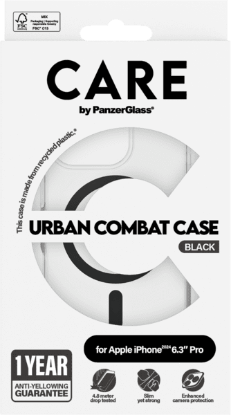 PanzerGlass CARE Flagship Colors iPhone 16 Pro schwarz