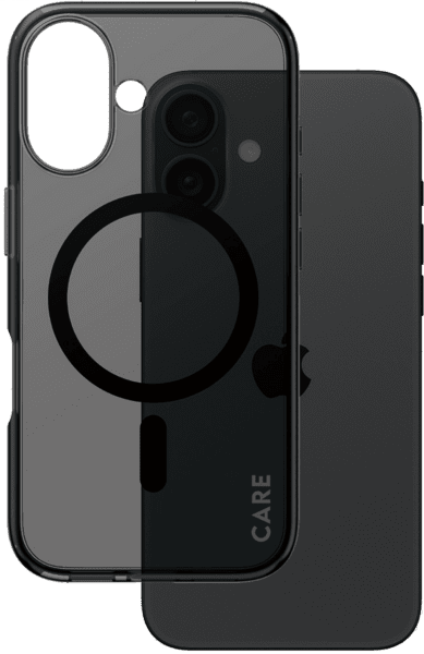 PanzerGlass CARE Flagship Smokey iPhone 16 schwarz