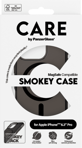 PanzerGlass CARE Flagship Smokey iPhone 16 Pro schwarz