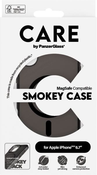 PanzerGlass CARE Flagship Smokey iPhone 16 Plus schwarz