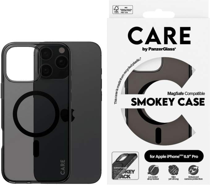 PanzerGlass CARE Flagship Smokey iPhone 16 Pro Max schwarz