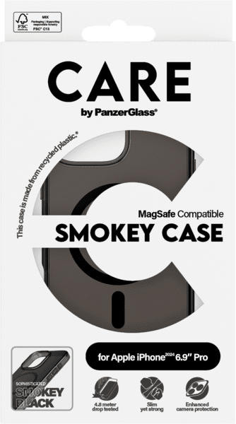 PanzerGlass CARE Flagship Smokey iPhone 16 Pro Max schwarz