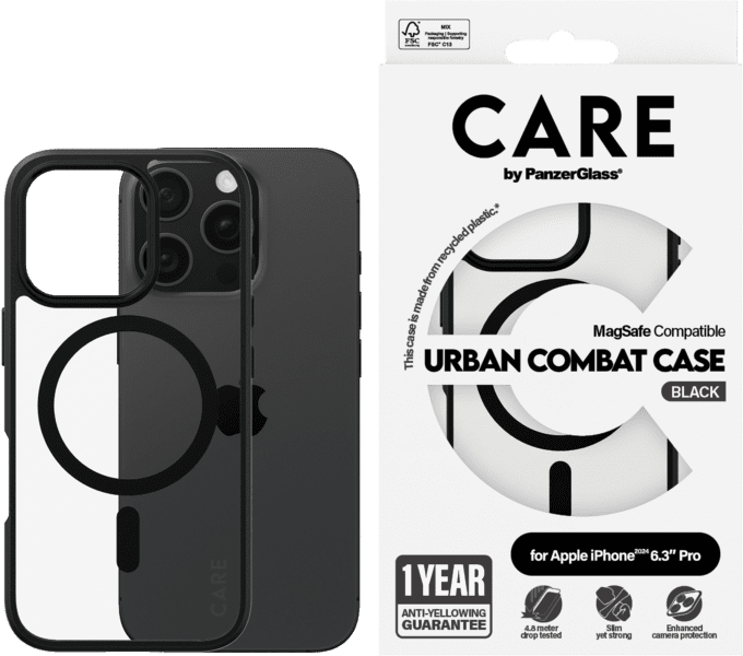 PanzerGlass CARE Urban Combat iPhone 16 Pro schwarz