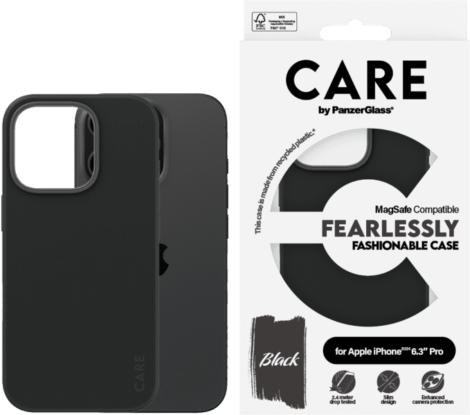 PanzerGlass CARE Fashion Colors MagSafe iPhone 16 Pro schwarz