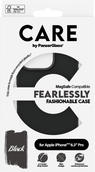 PanzerGlass CARE Fashion Colors MagSafe iPhone 16 Pro schwarz