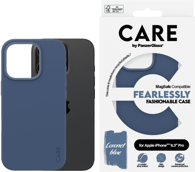 PanzerGlass CARE Fashion Colors MagSafe iPhone 16 Pro blau