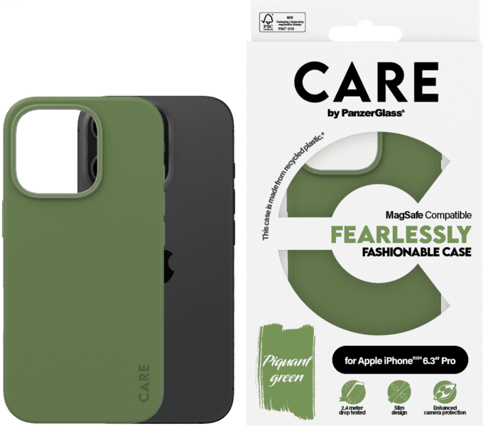 PanzerGlass CARE Fashion Colors MagSafe iPhone 16 Pro grün