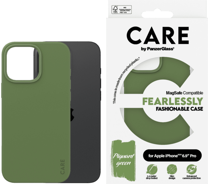 PanzerGlass CARE Fashion Colors MagSafe iPhone 16 Pro Max grün