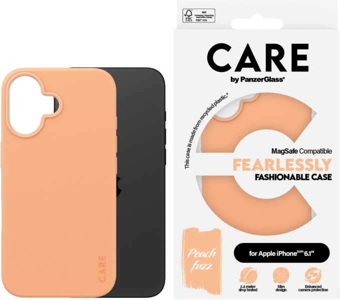 PanzerGlass CARE Fashion Colors MagSafe iPhone 16 peachy