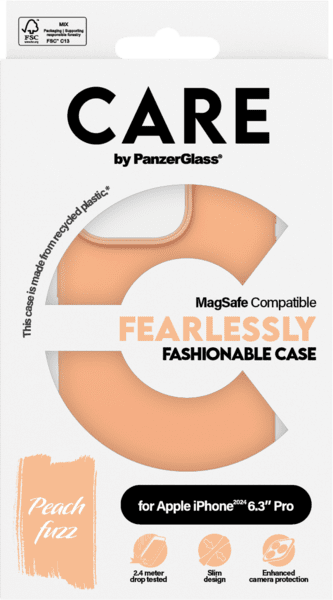 PanzerGlass CARE Fashion Colors MagSafe iPhone 16 Pro peachy