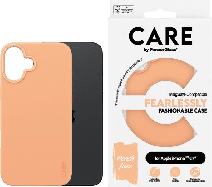 PanzerGlass CARE Fashion Colors MagSafe iPhone 16 Plus peachy