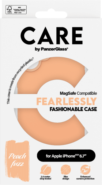 PanzerGlass CARE Fashion Colors MagSafe iPhone 16 Plus peachy