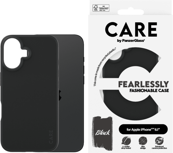 PanzerGlass CARE Fashion Colors iPhone 16 schwarz