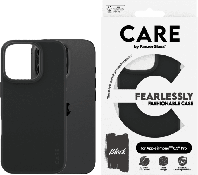 PanzerGlass CARE Fashion Colors iPhone 16 Pro schwarz