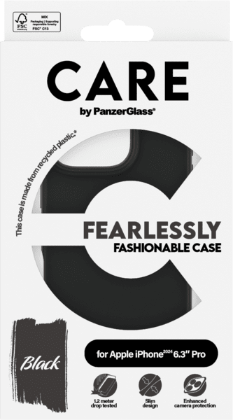 PanzerGlass CARE Fashion Colors iPhone 16 Pro schwarz