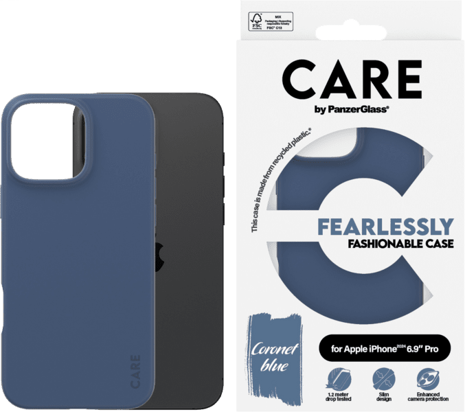 PanzerGlass CARE Fashion Colors iPhone 16 Pro Max blau