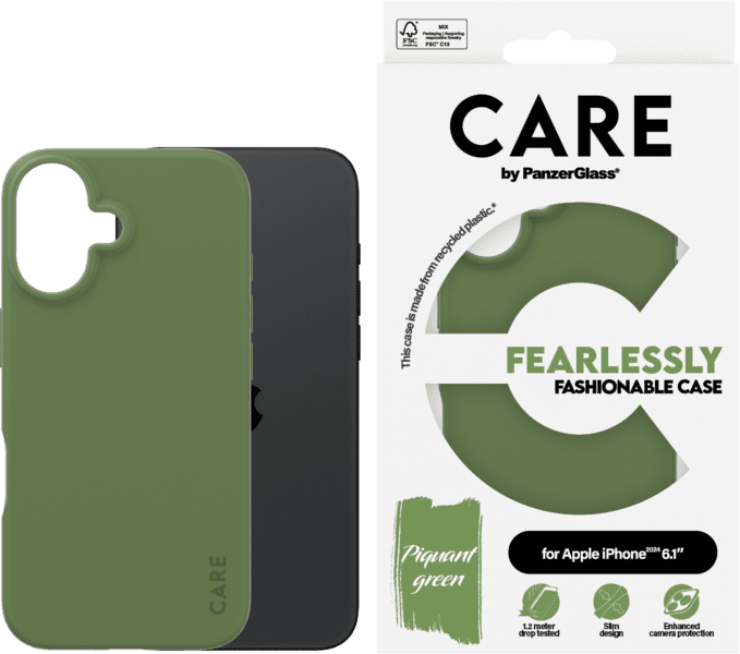 PanzerGlass CARE Fashion Colors iPhone 16 grün