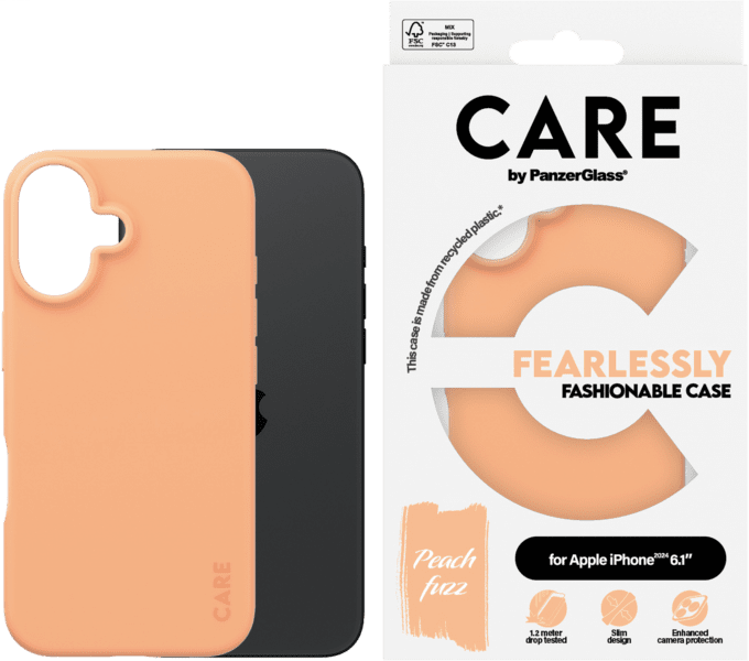 PanzerGlass CARE Fashion Colors iPhone 16 peachy