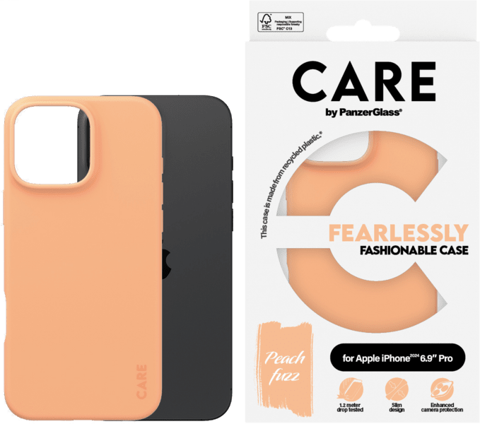 PanzerGlass CARE Fashion Colors iPhone 16 Pro Max peachy