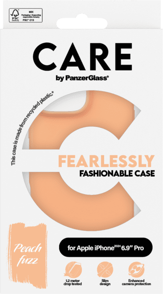 PanzerGlass CARE Fashion Colors iPhone 16 Pro Max peachy