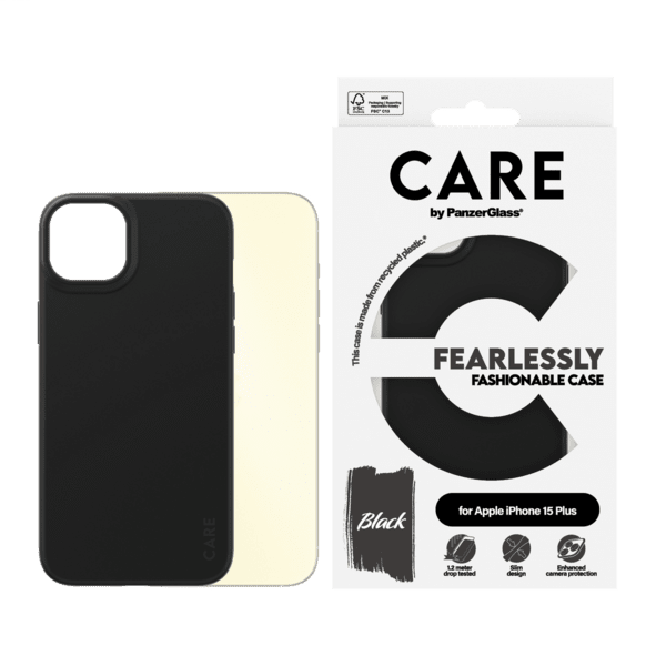 PanzerGlass CARE Fashion Colors iPhone 15 Plus schwarz