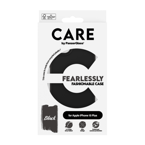 PanzerGlass CARE Fashion Colors iPhone 15 Plus schwarz