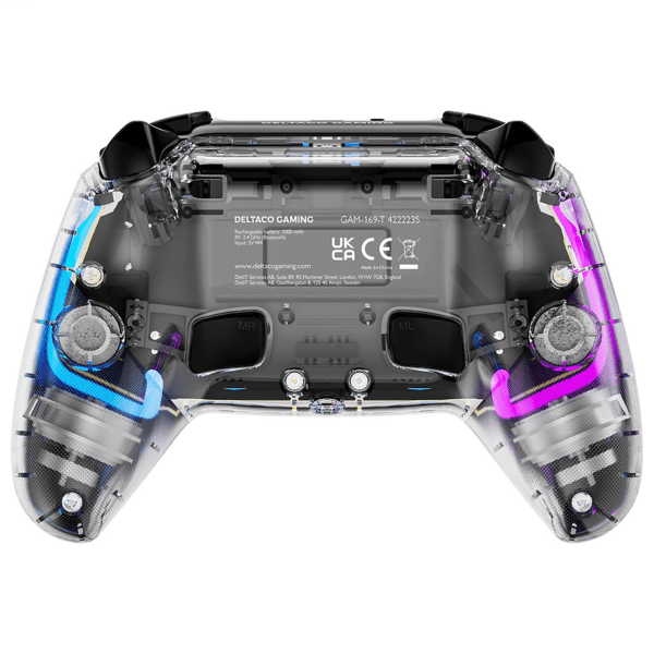 Deltaco PS4/PC Controller wireless/BT transparent