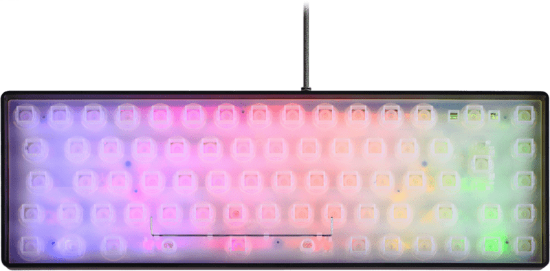 Deltaco DK240 mini 60% Gaming Tastatur semi-transparent