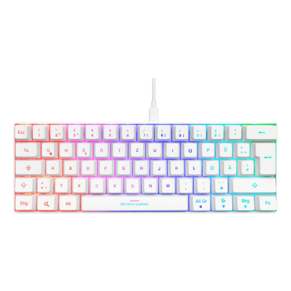 Deltaco Gaming Mini Tastatur RGB mechanisch weiß