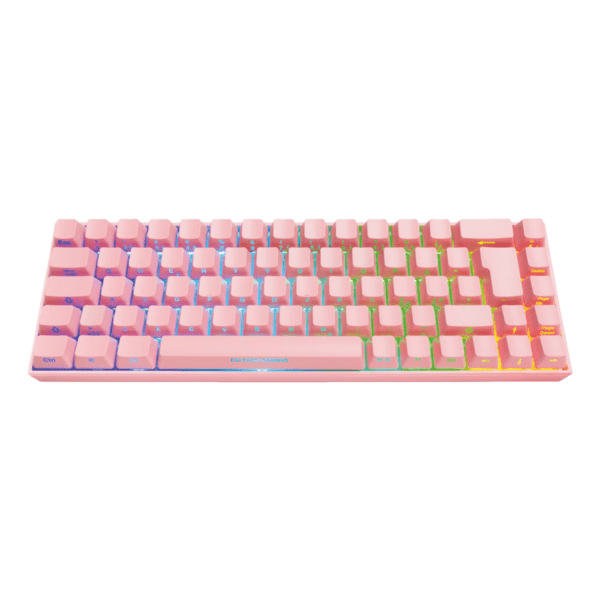 Deltaco PK75 Gaming Mini Tastatur Wireless mechanisch pink