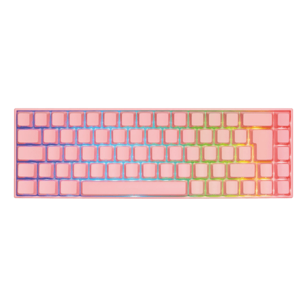 Deltaco PK75 Gaming Mini Tastatur Wireless mechanisch pink