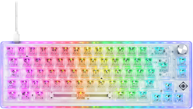 Deltaco DK460 Gaming Tastatur mini mechanisch transparent